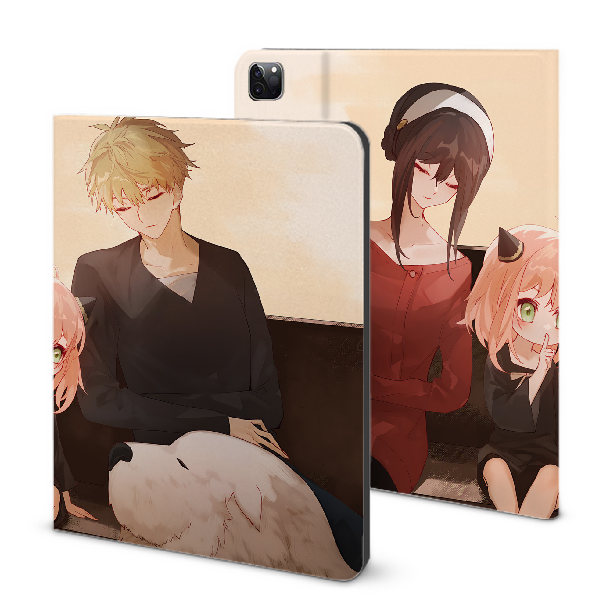 （画像用） SPY×FAMILY间谍家家酒 IPad ケース ブック型 PUレザー TPU 耐衝撃 軽量 薄型 ペン収納なし 全面保護 IPad 各モデル対応